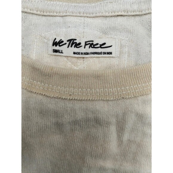 Free People We The Free Rose Stem Tee Tunic Top Embroidered Striped S NEW 283286 - Picture 9 of 9